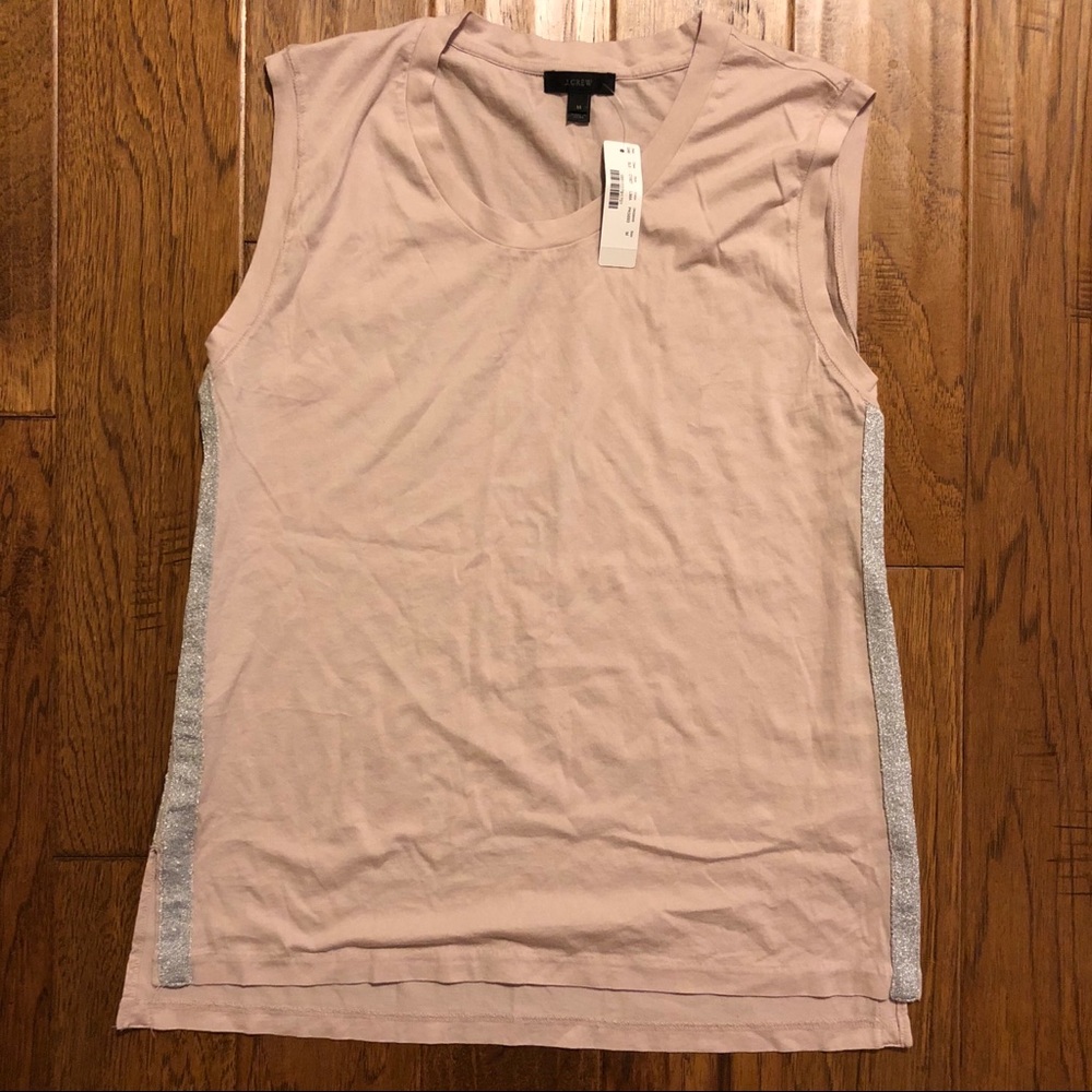 NWT J. Crew Blush and Silver Tank